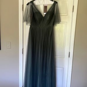 Revelry Thea Tulle Bridesmaid Dress Eucalyptus